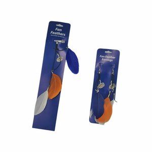 New NCAA Florida Gators Round Earrings Feathers an